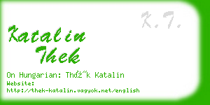 katalin thek business card